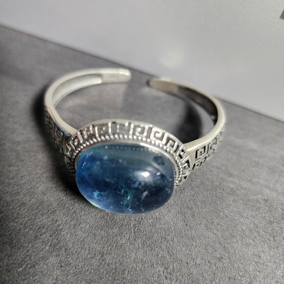 Aquamarine Stone Set in 925 Silver - Picture 5 of 5
